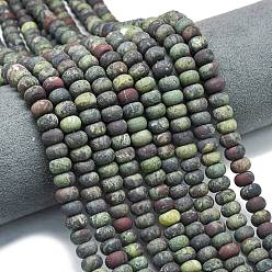 Кровь драконов Бисер натуральный дракон крови пряди, матовые, рондель, 8x5 мм, отверстие : 1.4 мм, около 73~75 шт / нитка, 14.96''~15.16'' (38~38.5 см)