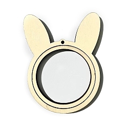 Кролик Деревянные пяльцы для вышивания крестиком, вышитая рамка дисплея, аксессуары для швейных инструментов, кролик, 130x90 мм