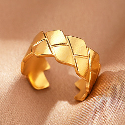 Twist 304 из нержавеющей стали манжеты кольца, золотые, твист, внутренний диаметр: 15~20 мм