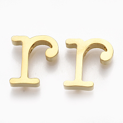 Letter R 304 Stainless Steel Pendants, Golden, Letter, Letter.R, 11.5x11x3mm, Hole: 1.8mm