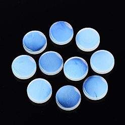 Opalite Opalite Cabochons, Flat Round, Flat Back, 14.5x4.5mm