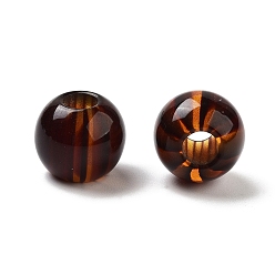 Кокосово-Коричневый Cmолы европейские шарики, крупные бусы круглое отверстие, кокосового коричневый, 13x12 мм, отверстие : 4.8 мм