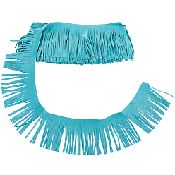 Темно-бирюзовый Отделка бархатной бахромой с кисточками, для поделок латинское платье сценическая одежда аксессуары, темные бирюзовый, 81x0.8 мм
