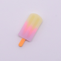 Light Yellow Resin Cabochons, Imitation Food, Ice-Lolly, Light Yellow, 37x15x6mm