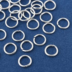 Серебро Латунные кольца прыжок открыт, без свинца, без кадмии и без никеля, кольцо, серебряные, 5x1 мм, внутренний диаметр: 3 мм, 18 датчик