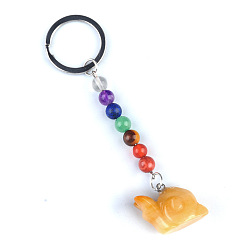 Топаз Нефрит Брелок с топазом и нефритом, с кварцевым резонатором, аметист, ляпис, авантюрин, красный агат, красная яшма, улитка, 10 см