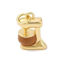 Седло Коричневый Латунь эмаль прелести, с целью перехода в кольце, очарование блендера, без кадмия и без свинца, стойки покрытие, долговечный, реальный 18 k позолоченный, седло коричневый, 14x9.5x6.5 мм, отверстие : 3.5 мм