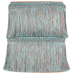 Светлый Морско-зеленый Лента с кисточками из полиэстера, кружевной отделкой, аксессуары для одежды, светло-зеленый, 6-1/4 дюйм (160 мм), около 12.03 ярдов (11 м) / шт