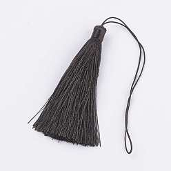 Coffee Nylon Thread Tassel Big Pendant Decorations, Coffee, 95x10mm