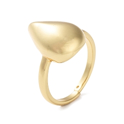 Echt 18 k vergoldet Offene Manschettenringe aus Messing mit Rackbeschichtung, cadmiumfrei und bleifrei, langlebig überzogen, Träne, echt 18 k vergoldet, Innendurchmesser: 16.8 mm