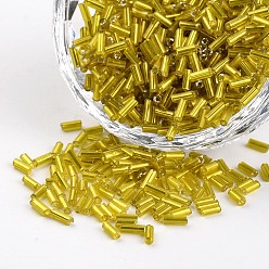 Золотистый Серебристый круглый дырокол стеклянный стеклянный бусины, золотые, 3~5x1.8~2 мм, отверстие : 0.8 мм, Около 12000 шт / 450 г