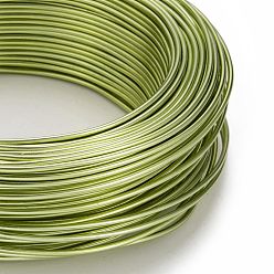 Green Yellow Round Aluminum Wire, Flexible Craft Wire, for Beading Jewelry Doll Craft Making, Green Yellow, 12 Gauge, 2.0mm, 55m/500g(180.4 Feet/500g)