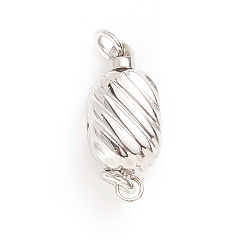 Stainless Steel Color Tarnish Resistant 304 Stainless Steel Box Clasps, Stainless Steel Color, 15.5x7x6mm, Hole: 2.3mm