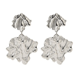 Нержавеющая Сталь Цвет 304 серьги-гвоздики из нержавеющей стали для женщин, цвет нержавеющей стали, 48x30 мм