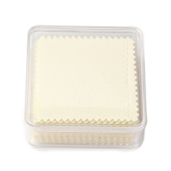 Бежевый 50 тряпка для полировки серебра шт., ткань для чистки ювелирных изделий, квадратный, бежевые, 8x8x0.05 см