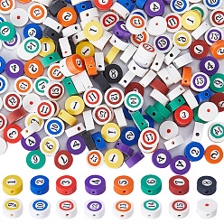 (52) Непрозрачная лаванда 200 бусины из полимерной глины ручной работы., бильярд, разноцветные, 9.5x4.5 мм, отверстие : 1.8 мм