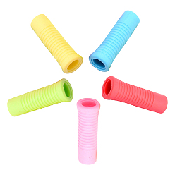 (52) Непрозрачная лаванда 60шт. ручки для карандашей из термопластичной резины, колонка, разноцветные, 34x12 мм, отверстие : 8 мм