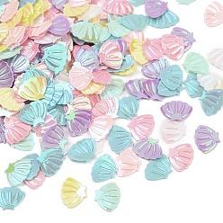 Shell Shape Пластиковые кабошоны, блестки своими руками, разноцветные, формы раковины, 6x8x0.2 мм