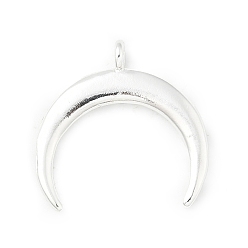 Серебро Латунные подвески, серп, стойки покрытие, без кадмия и без свинца, долговечный, серебряные, 19.5x19x2 мм, отверстие : 1.8 мм