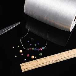 Clear Elastic Crystal Thread, Jewelry Beading Cords, For Stretch Bracelet Making, Clear, 0.6mm, about 1093.61 yards(1000m)/roll