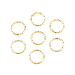 Настоящее золото 18K Латунь закрыт прыжок кольца, круглые, реальный 18 k позолоченный, 26 датчик, 4x0.4 мм, внутренний диаметр: 3.5 мм, о 50 шт / комплект