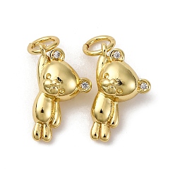 Настоящее золото 18K Латунные микро проложить кубического циркония подвески, нести прелести, долговечный, без кадмия и без свинца, стойки покрытие, с целью перехода в кольце, реальный 18 k позолоченный, 14.5x10.5x6 мм, отверстие : 3.5 мм