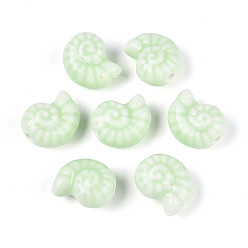 Нектар Фарфоровые бусины ручной работы, спиральная оболочка, жемчужные, нектар, 14.5~15x12~12.5x9~9.5 мм, отверстие : 1.8~2 мм