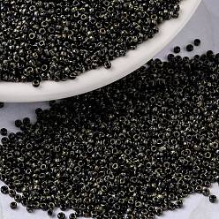 (RR4511) Black Picasso MIYUKI Round Rocailles Beads, Japanese Seed Beads, (RR4511) Black Picasso, 15/0, 1.5mm, Hole: 0.7mm, about 250000pcs/pound