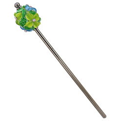 Grün Haarstäbe aus Lampwork und Messing, Haarschmuck für Frauen und Mädchen, grün, 155x25 mm