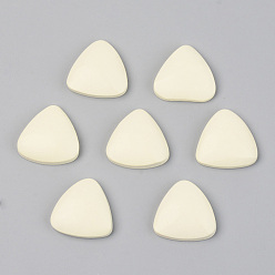 Beige Painted Natural Wood Cabochons, Triangle, Beige, 21.5x22x6mm
