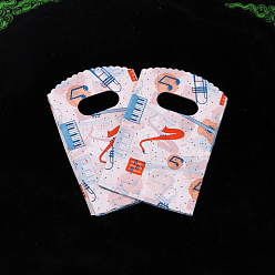 Musical Instruments 50 прямоугольный пластиковый подарочный пакет, пакеты для упаковки конфет, музыкальные инструменты, 15x9 см, около 45~50 шт / упаковка