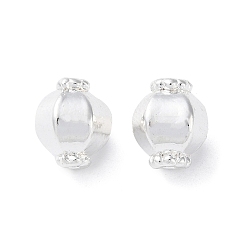 Серебро Сплавочные бусины, долговечный, фонарь, серебряные, 10x9x8 мм, отверстие : 1.2 мм