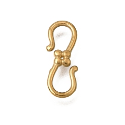 Real 18K Gold Plated 304 Stainless Steel S-Hook Clasps, Double Snap Hook, Real 18K Gold Plated, 14x5x1.5mm