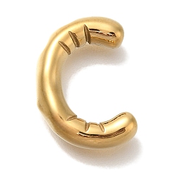Letter C Вакуумное покрытие pvd 304 подвески из нержавеющей стали, реальный 18 k позолоченный, буквенное очарование, буква С, 19x13.5x4.5 мм, отверстие : 2 мм
