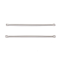 Нержавеющая Сталь Цвет Не тускнеет 304 подвески-соединители из нержавеющей стали, Форма бруса, цвет нержавеющей стали, 40x2x1 мм, отверстие : 1 мм