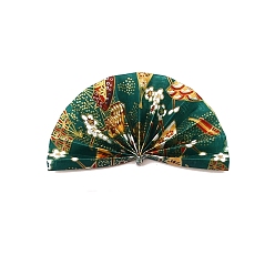 Зеленый 2шт. бумажные вставки для торта, украшения карт, с бамбуковой палкой, вентилятор, зелёные, 50x95 мм