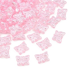 Pink Имитация жемчуга акриловые, бабочка, розовые, 11.5x15x5.5 мм, отверстие : 1.8 мм, Около 961 шт / 500 г