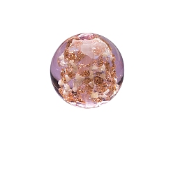 Pink Светящиеся бусины лэмпворк ручной работы с золотым песком, круглые, светящиеся в темноте бусы, розовые, 10 мм, 100 шт