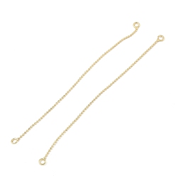 Настоящее золото 18K Латунь заканчивается цепью, стойки покрытие, долговечный, без свинца и без кадмия, реальный 18 k позолоченный, 96 мм, отверстие : 2 мм