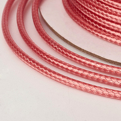 Indian Red Eco-Friendly Korean Waxed Polyester Cord, Indian Red, 1mm, about 169.51~174.98 Yards(155~160m)/Roll