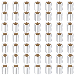 Серебро 100шт. 925 бусины-разделители из стерлингового серебра, колонка, серебряные, 1.7x1.5 мм, отверстие : 1 мм