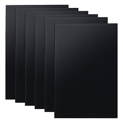 Black 6 Sheets ABS Plastic Board, Craft, for DIY Handmade Sand Table Material Model Building, Rectangle, Black, 300x200x2mm