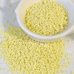 Шампанско-Желтый Стеклянный бисер непрозрачных цветов, рондель, шампанское желтый, 3 мм, отверстие : 0.7 мм, о 500~600 шт / комплект