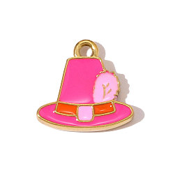 Камелия 304 из нержавеющей стали шармы эмали, шляпа, ионное покрытие (ip), реальный 18 k позолоченный, камелия, 12x11 мм