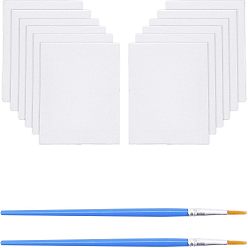 (52) Непрозрачная лаванда Принадлежности для рисования, с натянутым холстом, наборы ручек для рисования в рамке из дерева, покрытого хлопком, с грунтованной рамкой и пластиковыми художественными кистями, разноцветные, 50x50x10 мм