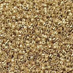(DB0031) 24kt Gold Plated MIYUKI Delica Beads, Cylinder, Japanese Seed Beads, 11/0, (DB0031) 24kt Gold Plated, 1.3x1.6mm, Hole: 0.8mm, about 20000pcs/bag, 100g/bag