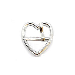 Сердце Регулируемые пряжки из цинкового сплава, для аксессуаров сумки, платина, сердце, 26x24 мм