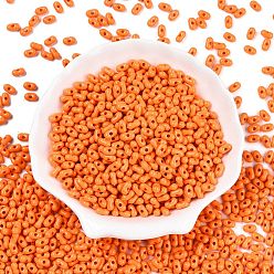 Темно-Оранжевый Непрозрачные акриловые бусины, арахис, темно-оранжевый, 6.5x4x3 мм, отверстие : 1.5 мм, Около 9998 шт / 500 г