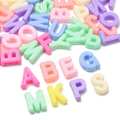 Mixed Color Plastic Slide Charms, Letter A~Z, Mixed Color, 12.5x5~12x5mm, Hole: 8x2mm