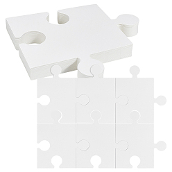 Белый Самодельные картонные пазлы без рисунка, для детей и взрослых, белые, 230x200x1 мм
